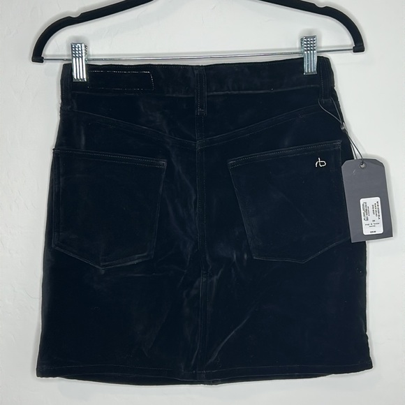 RAG & BONE | Dive Skirt in Black Velvet - Picture 6 of 6